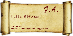 Flits Alfonza névjegykártya